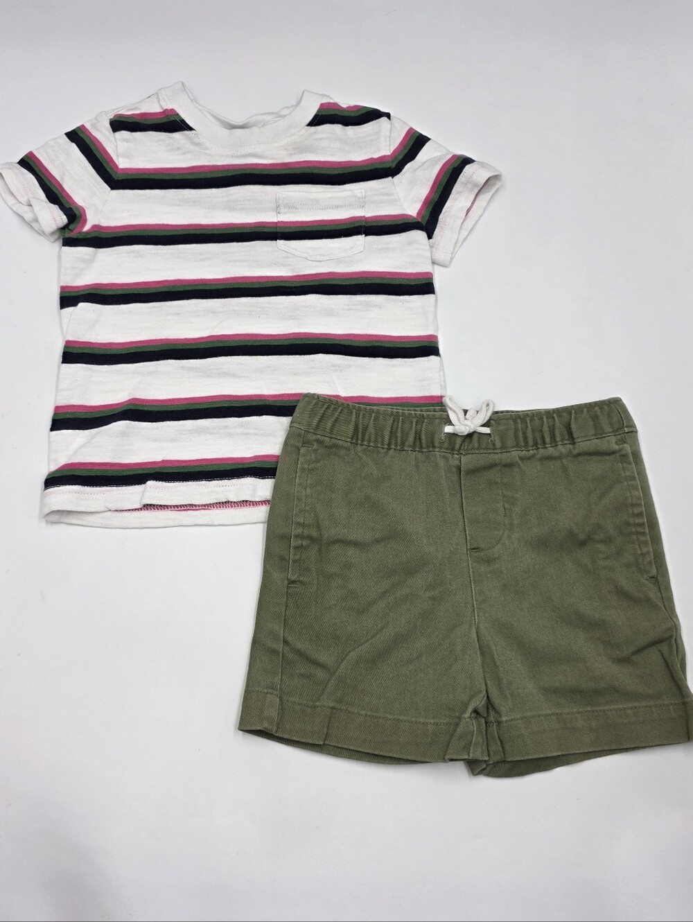 Janie and Jack boys' striped tee and shorts size 2T
